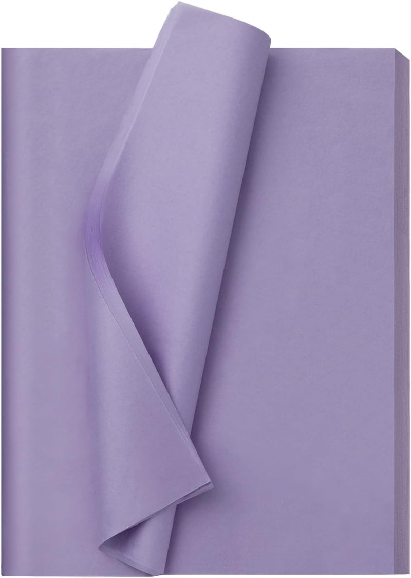 Simetufy Lavender Tissue Paper for Gift Bags, 115 Sheets 14 x 20 Inches Light Purple Wrapping Paper, Gift Wrapping Tissue Paper Bulk for Crafts Mother's Day Fall Halloween Wedding Birthday Party Decor - Image 1